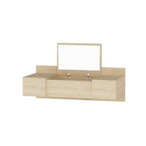 Masa de toaleta si machiaj suspendata Zakkum Stejar 100x33x39.1 cm - Img 3