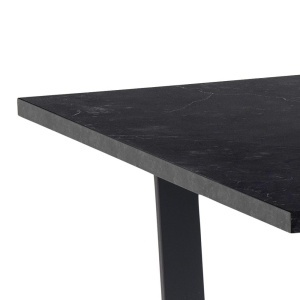Masa dining Amble, Negru, 74x160x90 cm - Img 7
