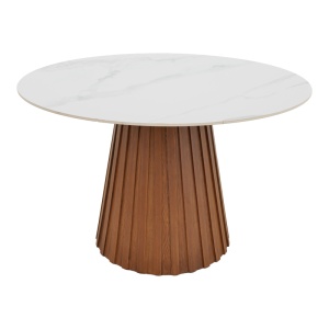 Masa dining Franzel, Alb, 120x120x75 cm - Img 2