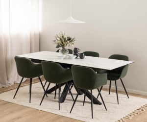 Masa dining Heaven, Alb, 76x210x90 cm - Img 5