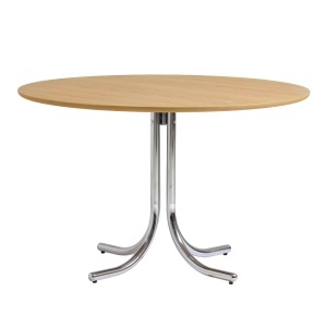 Masa dining MENFI, Stejar deschis, 120x75x120 cm