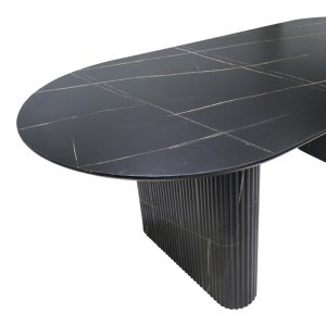 Masa dining Nembou boho Negru 210x100x76 cm - Img 3