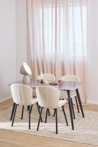 Masa dining Wicklow, Gri, 75x140x80 cm - Img 7