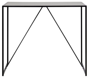Masa tip bar Seaford, Negru, 105x120x60 cm - Img 7