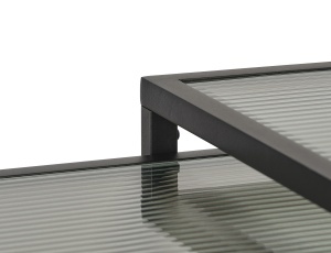 Masuta de cafea BRONCO, Negru, 60-45x45-40x60-90 cm - Img 3