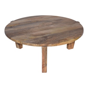Masuta de cafea, Japandi, Pako, Natural 90x90x35 cm - Img 2