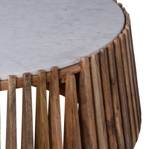 Masuta de cafea, Mable, Natural, 120x120x45 cm - Img 4