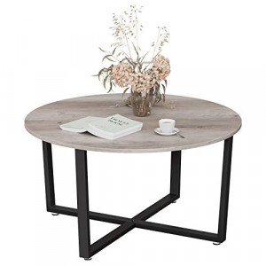 Masuta de cafea, Vasagle, Alb, 88x88x47 cm - Img 7