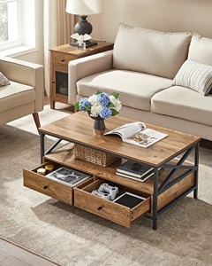 Masuta de cafea, Vasagle, Negru, 100x55x45 cm - Img 3