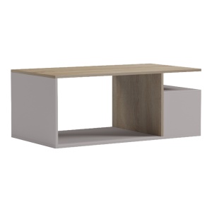 Masuta de cafea, Wendo, Gri, 91x37x50 cm - Img 2