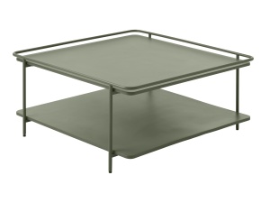 Masuta de cafea YUBA, Verde masliniu, 75x34x75 cm - Img 4