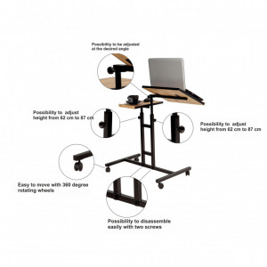 Masuta Laptop Glen 768 Atlantic Pine-Negru - Img 6