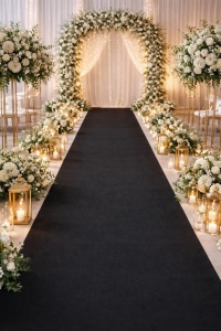 Mocheta evenimente Traversa, Plat, Negru, 200x2000 cm, Delta - Img 2