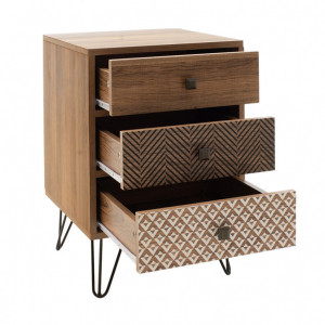 Noptiera Boho Walnut 40x40x59 cm - Img 3