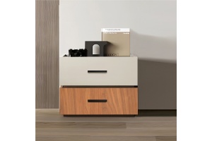 Noptiera Sonlen MDF nuanta nuc-bej 60x40x44.5 cm - Img 2