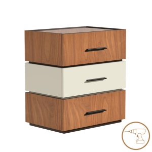 Noptiera Sonlen nuanta nuc-bej 60x40x66 cm