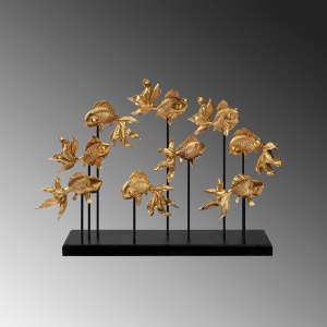 Obiect decorativ GOLDFISH Auriu 42x28x10 cm - Img 5