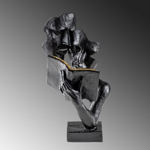 Obiect decorativ Lecteur Negru 20x36x15 cm - Img 5