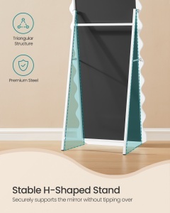 Oglinda de podea Songmics Alb 50x4.7x160 cm - Img 5