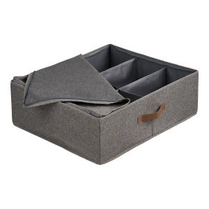 Organizator textil pentru depozitare Noto, Gri inchis , 47x56x18 cm