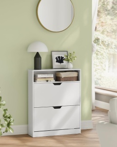 Pantofar Alb Vasagle 80x24x102 cm - Img 3