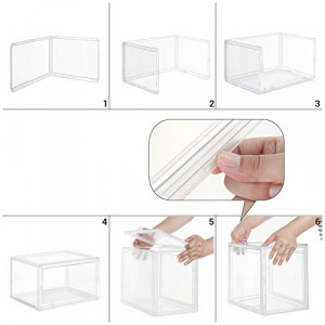 Pantofar din plastic, Songmics, Alb, 36x28x22 cm - Img 7