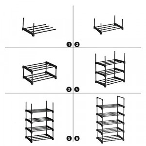 Pantofar, Songmics, Negru, 45x30x89 cm - Img 7