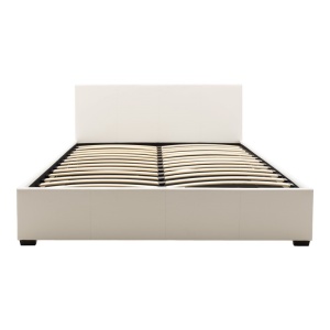 Pat cu saltea si depozitare, Norse Resty, Pako, Crem 167x211x86 cm - Img 4