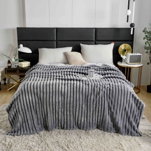 Patura Cocolino Groasa Stripe V12 Gri 200x230 cm - Img 3