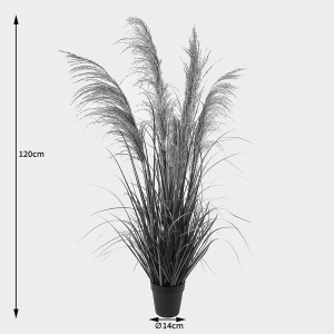 Planta decorativa cu ghiveci Bulrush Verde 65x65x120 cm - Img 4
