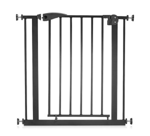 Poarta de siguranta cu grilaj pentru copii sau caini Baby Negru 80x74x5 cm