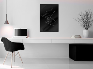 Poster - Joined Hands (Black), cu Ramă neagră, 40x60 cm - Img 2