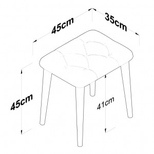 Pouffe BM101, Negru- Alb - Img 2