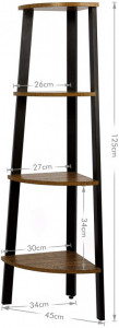 Raft de Colt Vasagle, 33.9x33.9x124.5cm - Img 4
