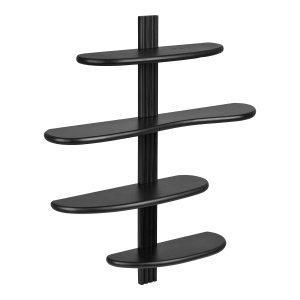 Raft de perete Aliano, Negru, 17.5x80x88 cm - Img 4