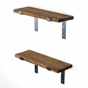 Raft de Perete LAM005 Negru-Walnut - Img 6