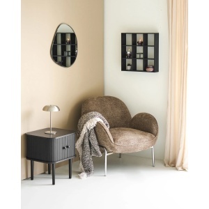 Raft de perete, Negru, 10x46x46 cm - Img 3