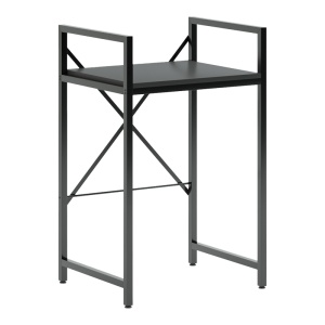 Raft WC sau la masina de spalat, Delavar, Negru, 72x60x116 cm