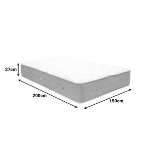 Saltea cu arcuri bonnel cu doua fete, Sleepy, Alb, 200x150x27 cm - Img 3