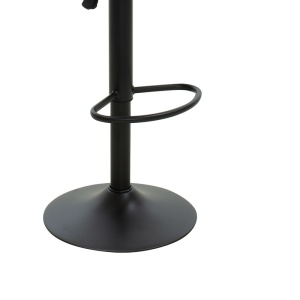 Scaun bar Balina inaltime ajustabila negru piele ecologica PU si metal negru 52x53x89 cm - Img 3