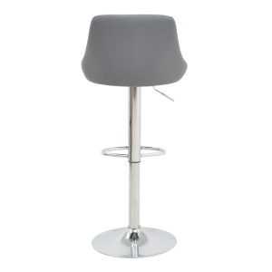 Scaun bar Boronez inaltime ajustabila piele ecologica PU gri si baza cromata 47x49x112 cm - Img 6