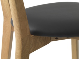 Scaun bar PERO, Negru, 50x93x47 cm - Img 3