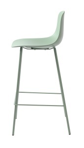 Scaun bar WHITBY, Verde prafuit, 45x93x47 cm - Img 4