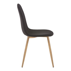 Scaun Bella tesatura antracit picioare din metal natural 43x52x88 cm - Img 3