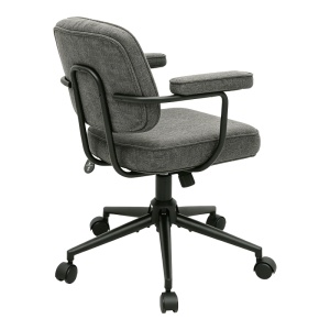 Scaun birou, Leberta, Antracit, 64x63.5x86 cm - Img 3