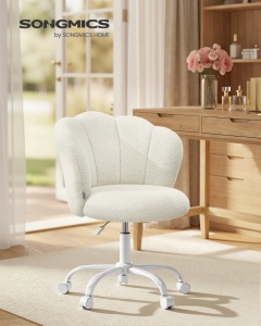 Scaun birou Songmics, Laela, Alb, 64x64x89 cm - Img 2
