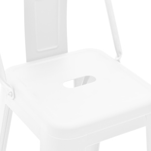 Scaun de bar ajustabil Utopia Alb 42x42x97 cm - Img 6