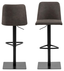 Scaun de bar Avanja, Gri, 107.5x43x51 cm - Img 4