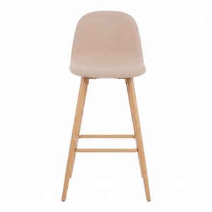 Scaun de bar Bella, Bej, 41.5x49x108 cm - Img 4