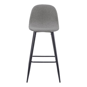 Scaun de bar Bella, Gri, 41.5x49x98 cm - Img 4